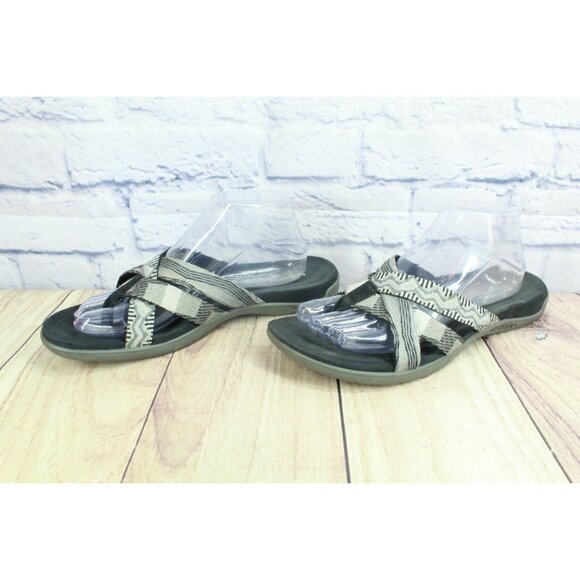Merrell Thong Crisscross Memory Foam Comfort Sandals Black Size 10 - Picture 2 of 9